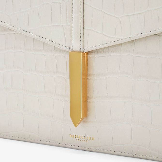 DeMellier The Tokyo Clutch Off-White Croc-Effect BG103222DML &mdash; фото 6 з 9