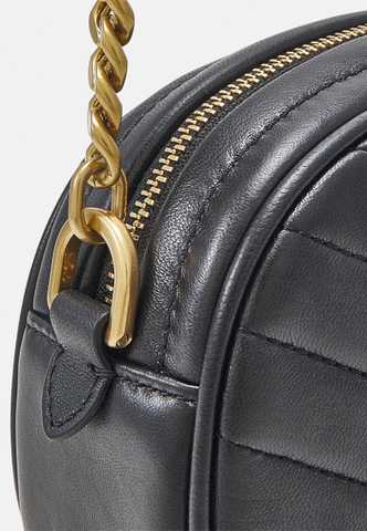 Tory Burch Kira Chevron Small Camera Bag- Black