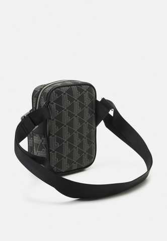 LACOSTE The Blend Crossover Bag S Monogram Noir Gris