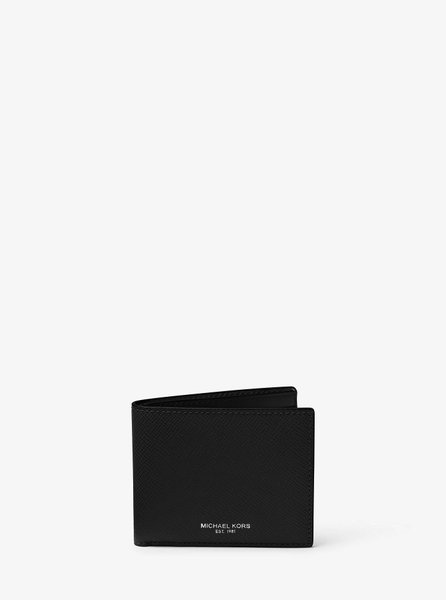 Harrison Crossgrain Leather Slim Billfold Wallet BLACK MICHAEL KORS — Фото, Картинка BAG❤BAG Купить оригинал Украина, Киев, Житомир, Львов, Одесса ❤bag-bag.com.ua