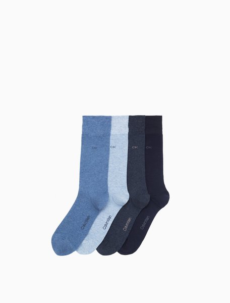 Flat Knit Logo 4-Pack Dress Socks Denim heather assorted Calvin Klein — Фото, Картинка BAG❤BAG Купить оригинал Украина, Киев, Житомир, Львов, Одесса ❤bag-bag.com.ua