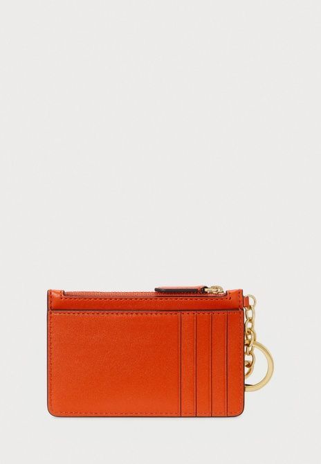 RALPH LAUREN Leather Zip Card Case Wallet ORANGE 432876731-024 &mdash; фото 2 из 2