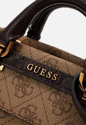 Guess Sestri Logo Mini Satchel in Brown