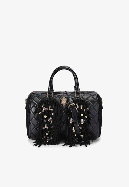 Kurt Geiger London Kensington Boston Fringe Cross Body Bag Black BLACK BG124717KGL &mdash; фото 1 з 5