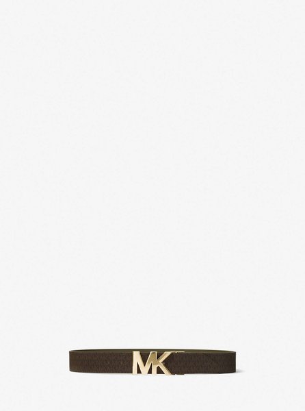 Reversible Logo and Leather Waist Belt BROWN / OLIVE MICHAEL KORS — Фото, Картинка BAG❤BAG Купить оригинал Украина, Киев, Житомир, Львов, Одесса ❤bag-bag.com.ua