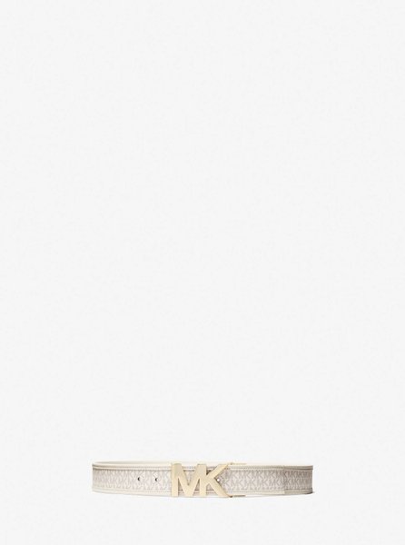 Reversible Logo and Leather Belt VANILLA / LT CREAM MICHAEL KORS — Фото, Картинка BAG❤BAG Купить оригинал Украина, Киев, Житомир, Львов, Одесса ❤bag-bag.com.ua