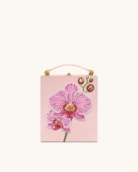 JW PEI Taya Orchid Motif Book Shape Clutch Bag PINK BG123190JWP &mdash; фото 1 из 4