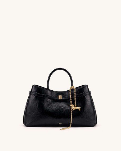 JW PEI Maeve Dachshund Charm Satchel Tote Bag BLACK BG163585JWP &mdash; фото 1 из 1