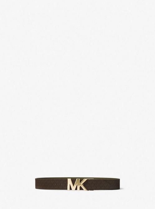 Reversible Logo and Leather Waist Belt BROWN / OLIVE MICHAEL KORS — Фото, Картинка BAG❤BAG Придбати оригінал Україна, Київ, Житомир, Львів, Одеса ❤bag-bag.com.ua
