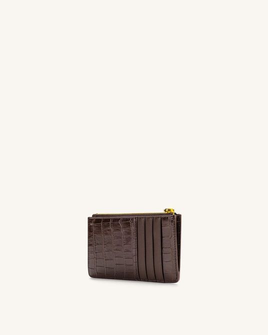 JW PEI Quinn Zipped Card Holder Brown Croc BG61089JWP &mdash; фото 3 з 3