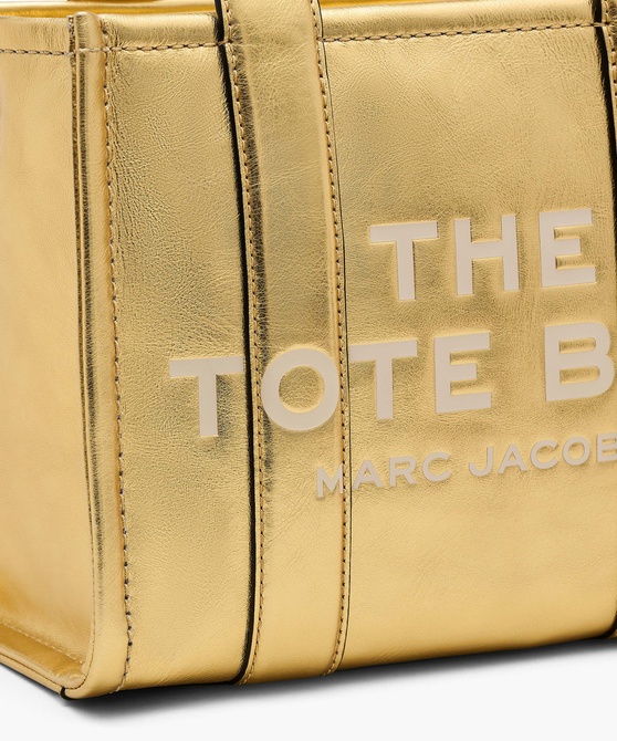 The Metallic Leather Small Tote Bag GOLD MARC JACOBS — Фото, Картинка BAG❤BAG Купить оригинал Украина, Киев, Житомир, Львов, Одесса ❤bag-bag.com.ua