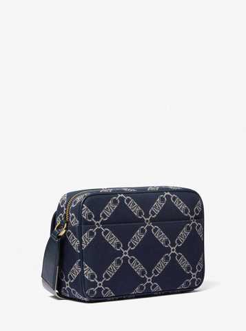 Michael Kors Parker Medium Empire Logo Jacquard Crossbody Bag