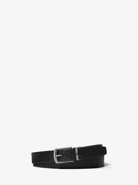 Logo Embossed Leather Belt BLACK MICHAEL KORS — Фото, Картинка BAG❤BAG Купить оригинал Украина, Киев, Житомир, Львов, Одесса ❤bag-bag.com.ua