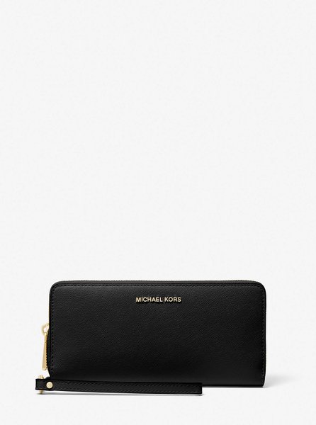 Large Saffiano Leather Continental Wallet BLACK MICHAEL KORS — Фото, Картинка BAG❤BAG Купить оригинал Украина, Киев, Житомир, Львов, Одесса ❤bag-bag.com.ua