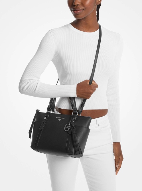 Sullivan Small Saffiano Leather Top-Zip Tote Bag BLACK MICHAEL KORS — Фото, Картинка BAG❤BAG Купить оригинал Украина, Киев, Житомир, Львов, Одесса ❤bag-bag.com.ua