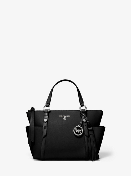 Sullivan Small Saffiano Leather Top-Zip Tote Bag BLACK MICHAEL KORS — Фото, Картинка BAG❤BAG Купить оригинал Украина, Киев, Житомир, Львов, Одесса ❤bag-bag.com.ua