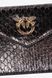 PINKO Galleria Flat card holder in laminated reptile skin GUNMETAL GREY-SHINY GOLD Pinko — 4/5 Фото, Картинка BAG❤BAG Придбати оригінал Україна, Київ, Житомир, Львів, Одеса ❤bag-bag.com.ua