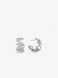 Platinum-Plated Brass Pavé Logo Small Hoop Earrings SILVER MICHAEL KORS — 2/2 Фото, Картинка BAG❤BAG Придбати оригінал Україна, Київ, Житомир, Львів, Одеса ❤bag-bag.com.ua
