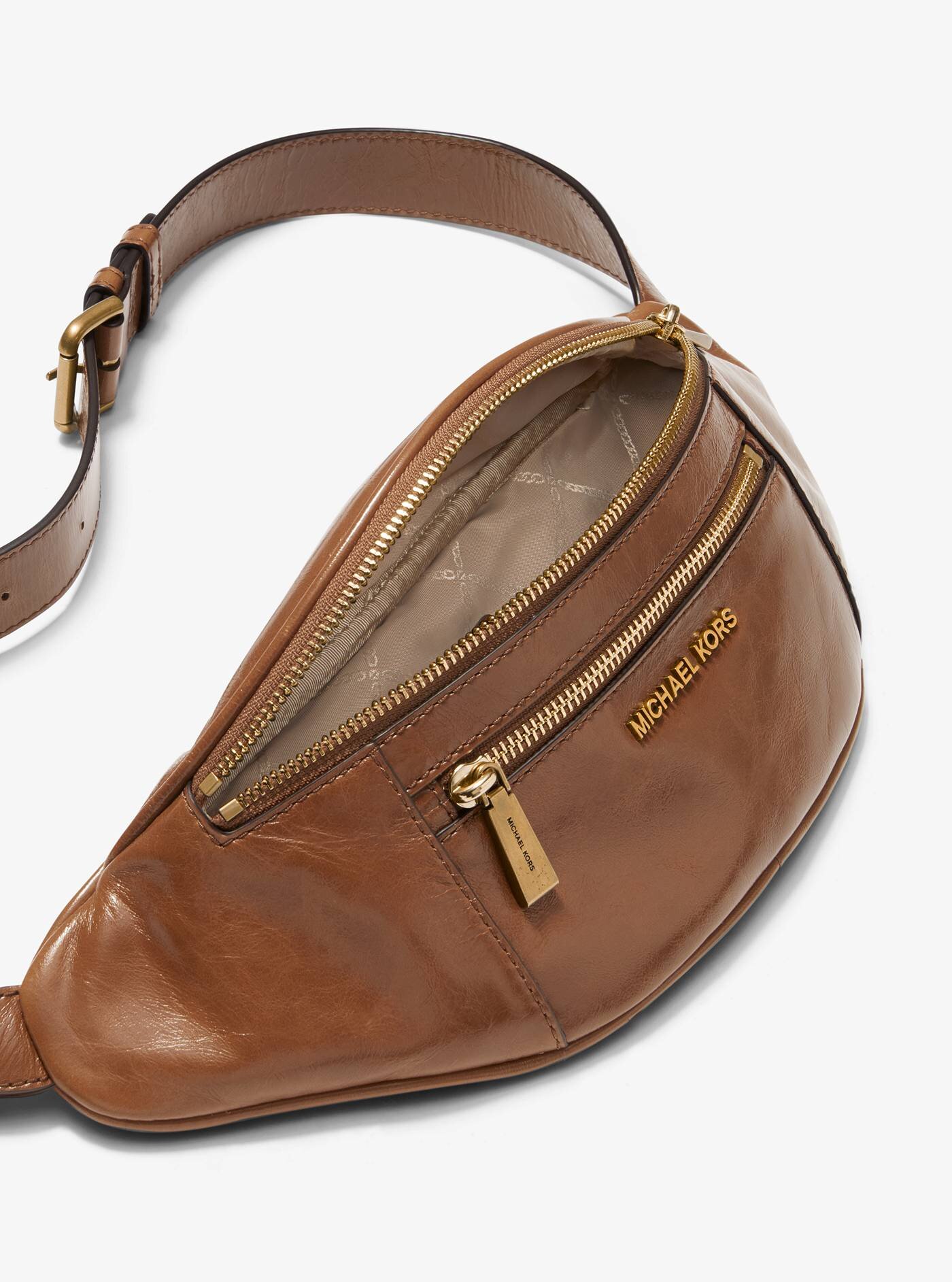 ❤ Medium Crinkled Calf Leather Belt Bag 