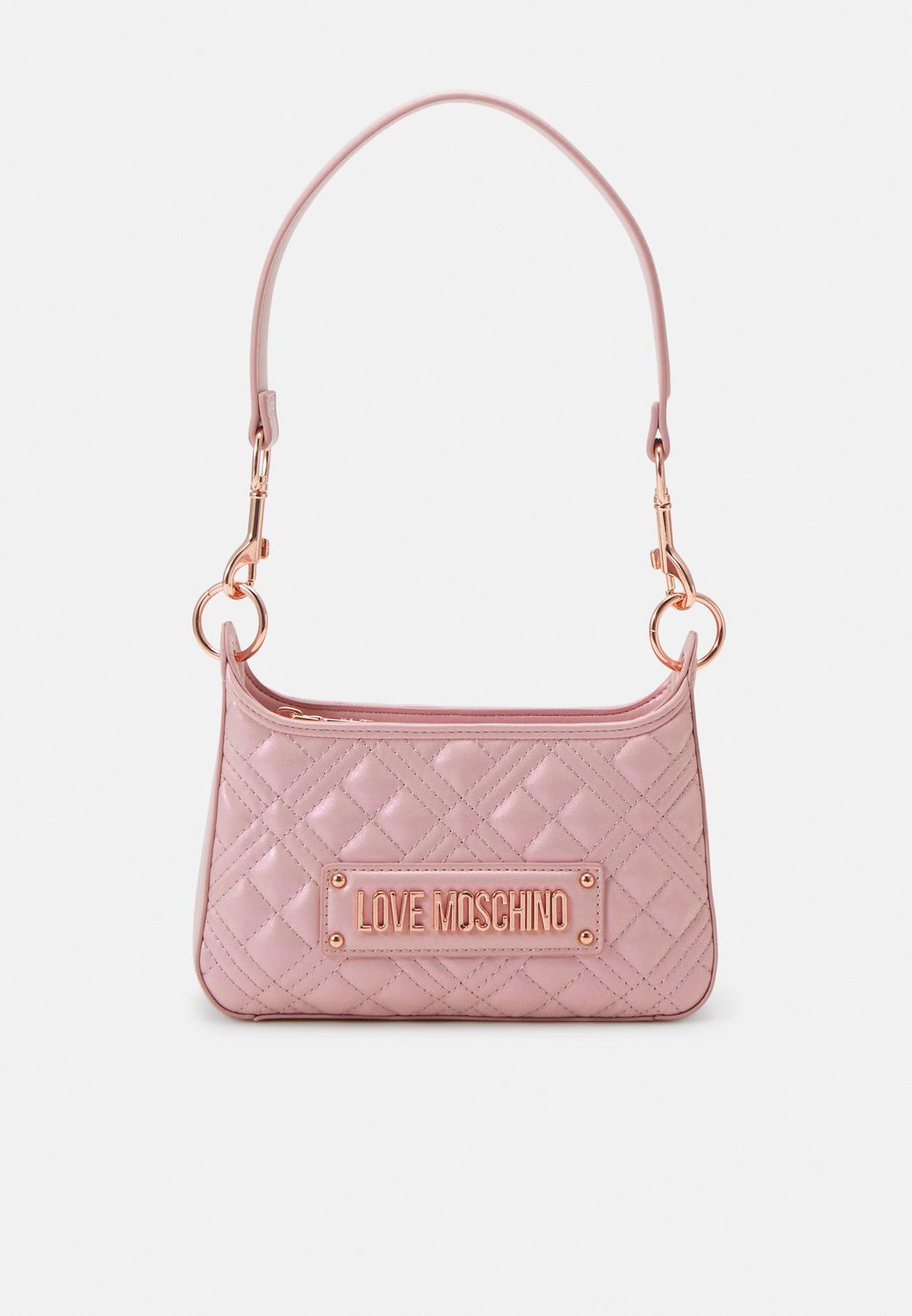 Rose gold love sales moschino bag