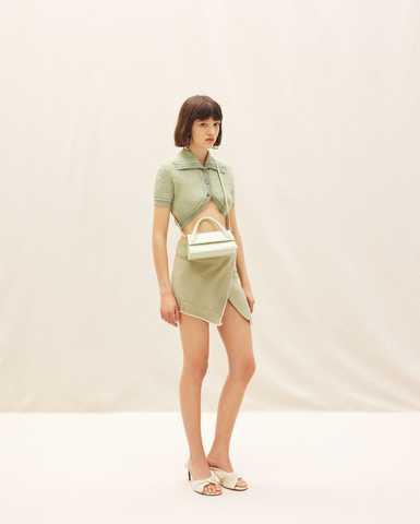 Jacquemus Le Chiquito Long Signature Handbag Light Green