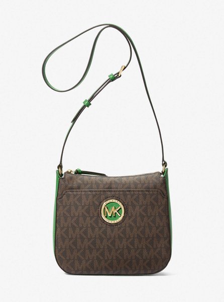 Samira Large Signature Logo Messenger Bag PALM GREEN MICHAEL KORS — Фото, Картинка BAG❤BAG Купить оригинал Украина, Киев, Житомир, Львов, Одесса ❤bag-bag.com.ua