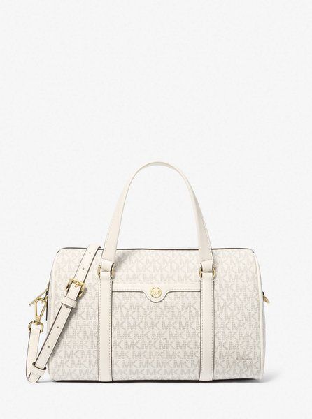 MICHAEL KORS Jet Set Travel Medium Signature Logo Duffel Crossbody Bag LT CRM MULTI 35S4GTFS6B &mdash; фото 1 из 6