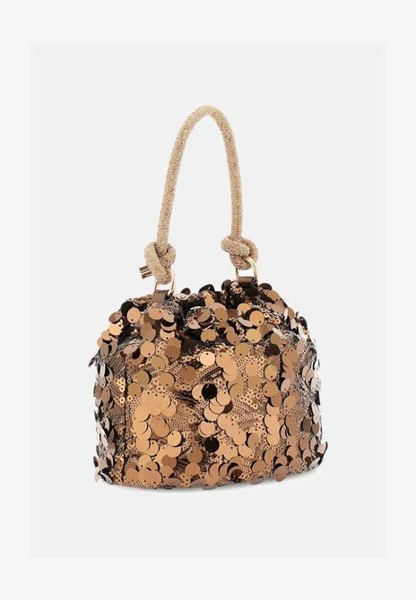 GUESS Holiday Shine Handle Pouch Handbag Bronze Bronze HWEG9538750 &mdash; фото 2 из 4