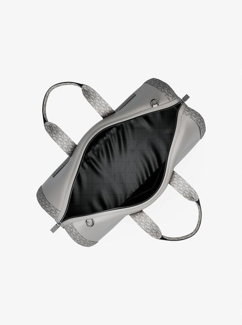 MICHAEL KORS Cooper Pebbled Leather and Signature Logo Duffel Bag PEARL GREY 37R6LCOU3L &mdash; фото 7 з 10