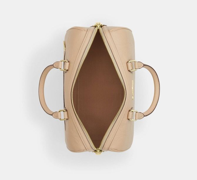 COACH Rowan Large Satchel Bag In Signature Leather GOLD CCD53 &mdash; фото 6 из 9