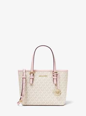 michael kors jet set tote logo