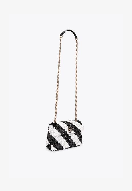 Kurt Geiger London Sequins Medium Kensington Cross Body Bag Blk White Blk White BG122346KGL &mdash; фото 6 з 6