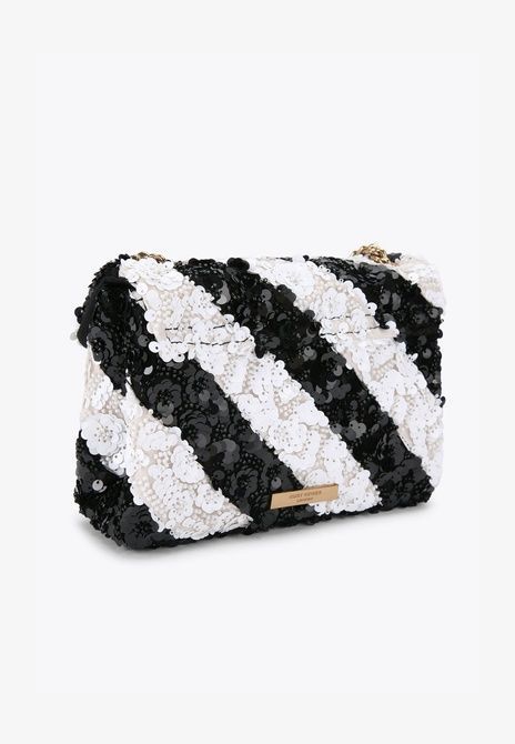 Kurt Geiger London Sequins Medium Kensington Cross Body Bag Blk White Blk White BG122346KGL &mdash; фото 2 з 6