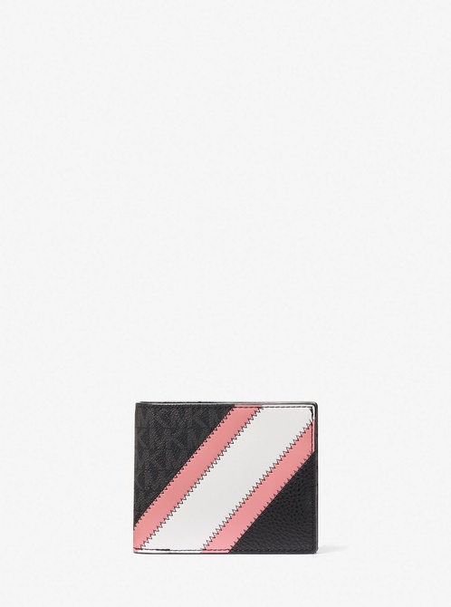 Logo and Faux Leather Stripe Wallet With Passcase Gift Set PINK MICHAEL KORS — Фото, Картинка BAG❤BAG Придбати оригінал Україна, Київ, Житомир, Львів, Одеса ❤bag-bag.com.ua