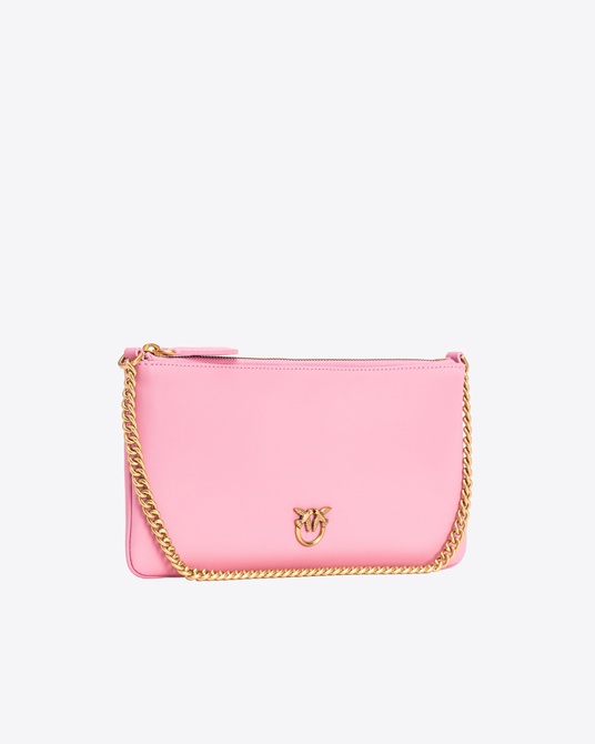 Horizontal Flat Bag in leather MARINE PINK-ANTIQUE GOLD Pinko — Фото, Картинка BAG❤BAG Купить оригинал Украина, Киев, Житомир, Львов, Одесса ❤bag-bag.com.ua