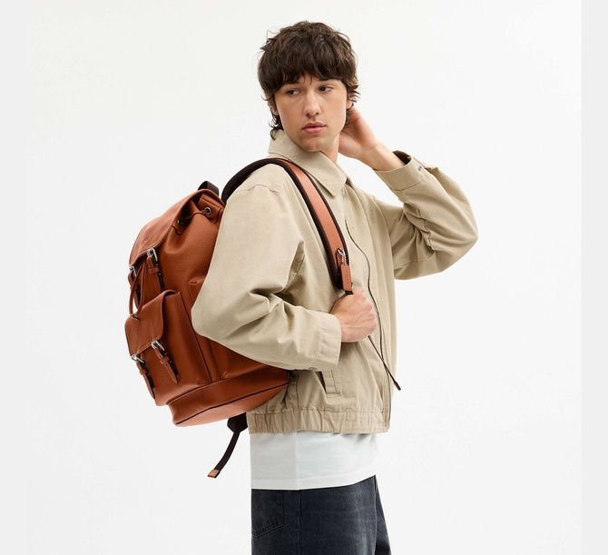 COACH Sprint Backpack Silver / Amber Brown CET18 &mdash; фото 2 из 5