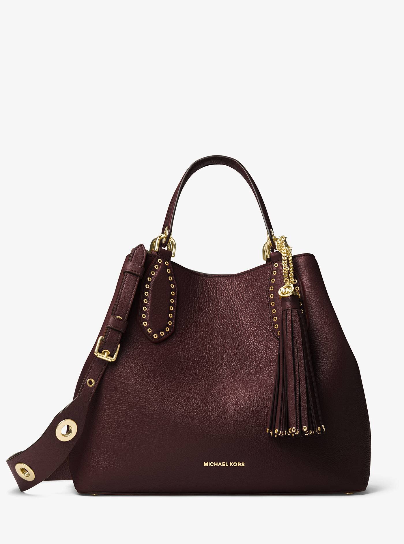 michael michael kors brooklyn small leather satchel