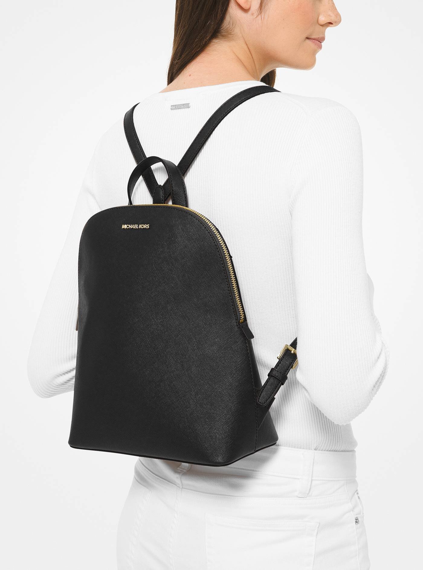 ❤ Cindy Large Saffiano Leather Backpack 