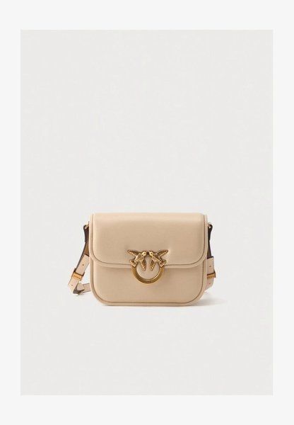Pinko Love Box Mini Cross Body Bag Beige / Grigio Fumo / Gold-Coloured 104297A26L-C50Q &mdash; фото 1 из 5