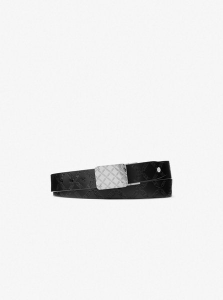 Reversible Empire Logo Embossed Leather Belt BLACK MICHAEL KORS — Фото, Картинка BAG❤BAG Купить оригинал Украина, Киев, Житомир, Львов, Одесса ❤bag-bag.com.ua