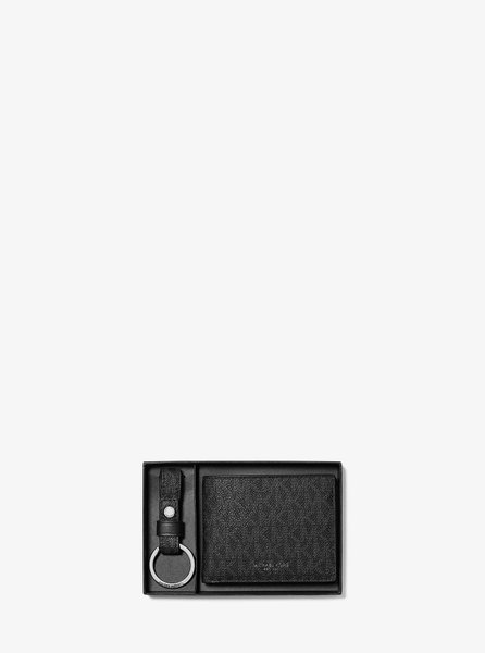 Logo Slim Billfold Wallet With Keychain BLACK MICHAEL KORS — Фото, Картинка BAG❤BAG Купить оригинал Украина, Киев, Житомир, Львов, Одесса ❤bag-bag.com.ua