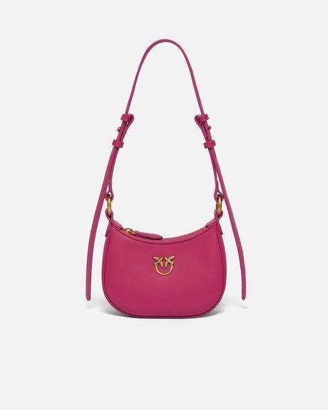 Pinko Half Moon baby leather shoulder bag Pink pinko 103538A0F1-N17Q &mdash; фото 1 из 6