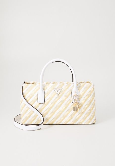 GUESS Simona Small Satchel Handbag Natural / White HWWG9210050 &mdash; фото 2 из 7