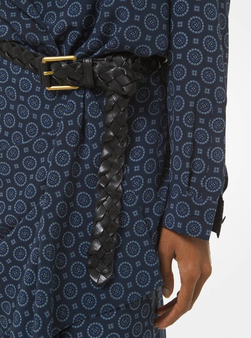 Woven Leather Waist Belt BLACK MICHAEL KORS — Фото, Картинка BAG❤BAG Купить оригинал Украина, Киев, Житомир, Львов, Одесса ❤bag-bag.com.ua