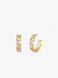 14K Gold-Plated Brass Pavé Logo Large Hoop Earrings GOLD MICHAEL KORS — 1/2 Фото, Картинка BAG❤BAG Купить оригинал Украина, Киев, Житомир, Львов, Одесса ❤bag-bag.com.ua