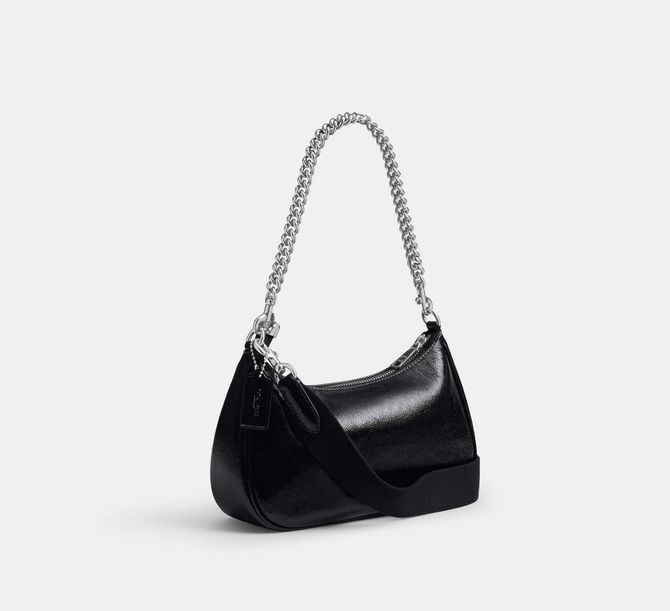 COACH Teri Shoulder Bag With Pouch SILVER / BLACK CCD78 &mdash; фото 6 из 10