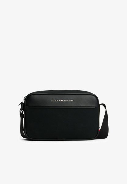 TOMMY HILFIGER Metal Logo Reporter Cross Body Bag Black BLACK BG125515TH &mdash; фото 1 з 5