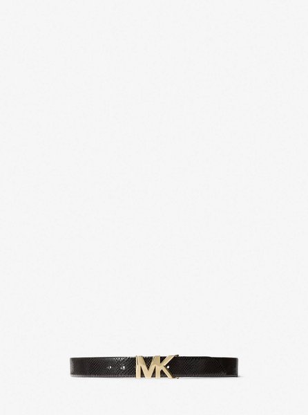 Python Embossed Leather Waist Belt BLACK MICHAEL KORS — Фото, Картинка BAG❤BAG Купить оригинал Украина, Киев, Житомир, Львов, Одесса ❤bag-bag.com.ua