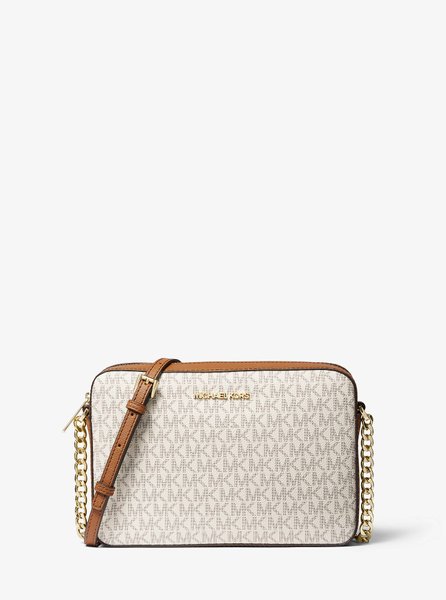 Jet Set Large Printed Logo Crossbody Bag VANILLA MICHAEL KORS — Фото, Картинка BAG❤BAG Купить оригинал Украина, Киев, Житомир, Львов, Одесса ❤bag-bag.com.ua