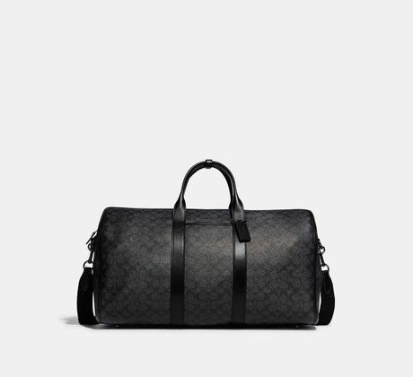 COACH Gotham Duffle Bag In Signature Canvas Black Copper / Charcoal C8412 &mdash; фото 1 из 6